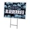 Signmission Fresh Blueberries Yard Sign & Stake outdoor plastic coroplast window, C-1216-DS-Fresh Blueberries C-1216-DS-Fresh Blueberries - alternate 1